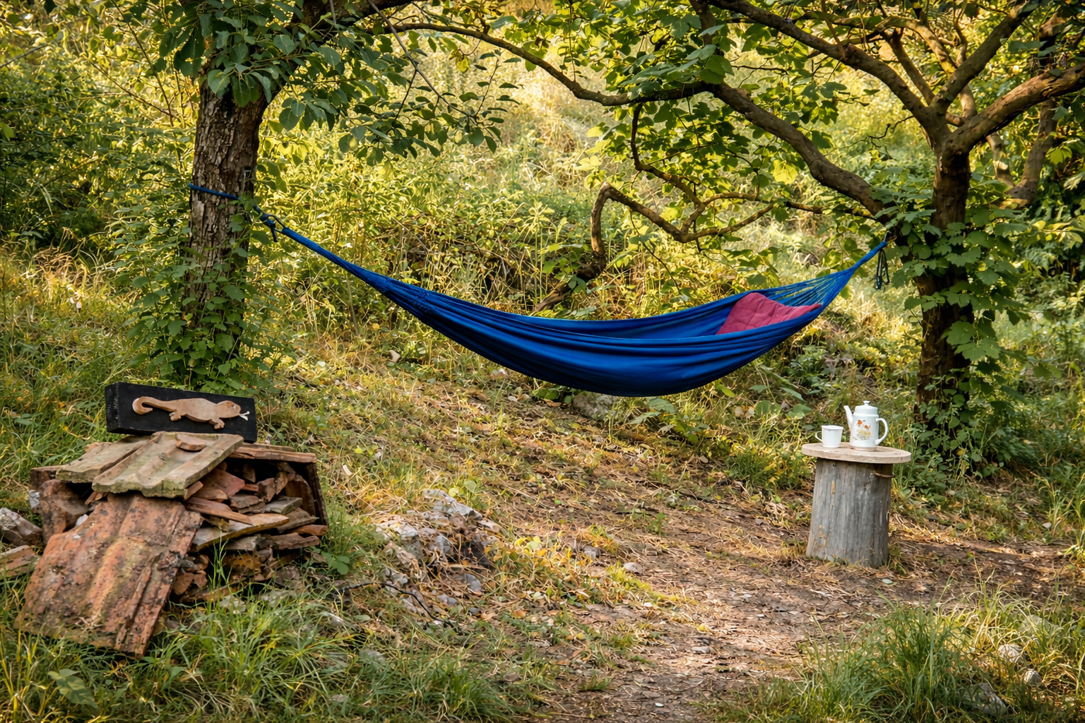 Zonsondergang boven de heuvels van Elbasan Albanië